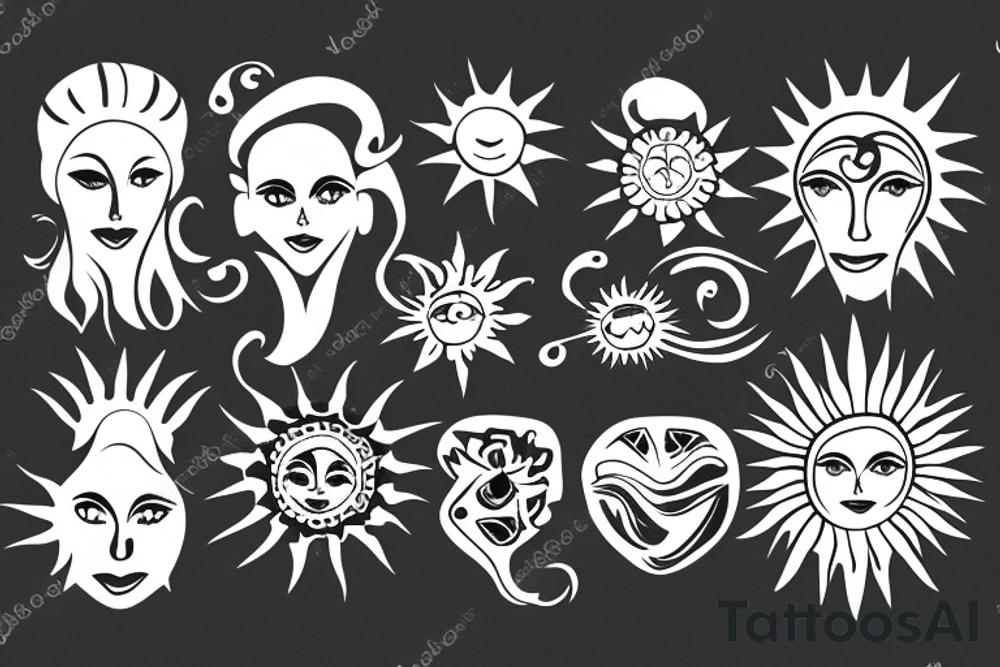 Ukraine Sun tattoo idea