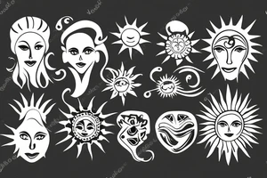 Ukraine Sun tattoo idea