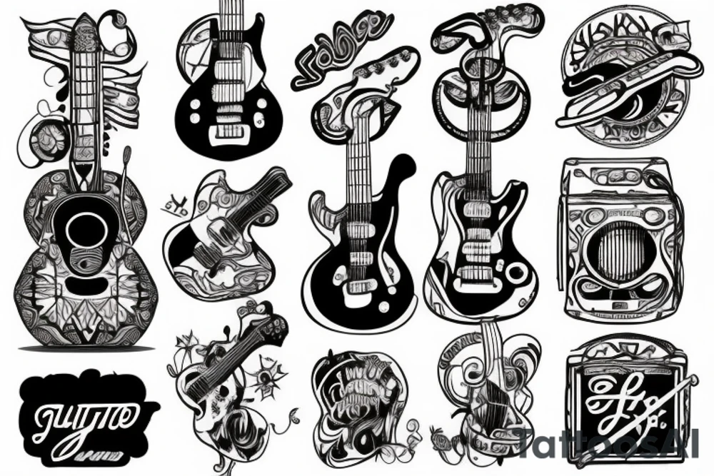 Guitar tattoo idea