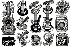 Guitar tattoo idea