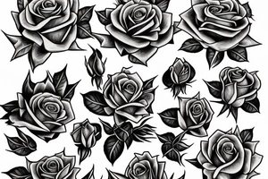 rose dragon from yu gi oh surrounded by rose bush and roses tattoo idea