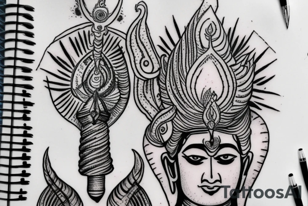 Mahadev on bullet tattoo idea