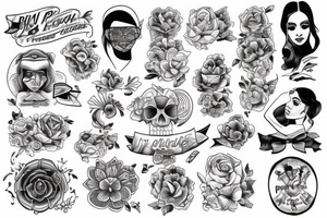 Pai e filha andando de bicicleta tattoo idea