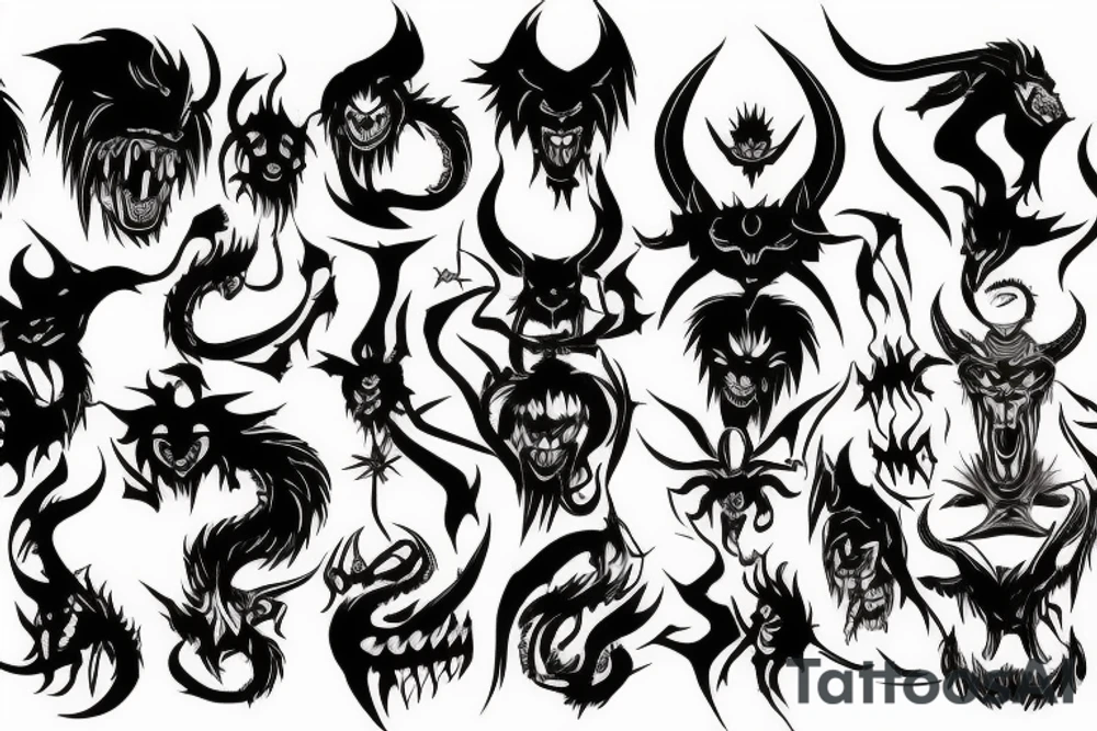 Demon tattoo idea