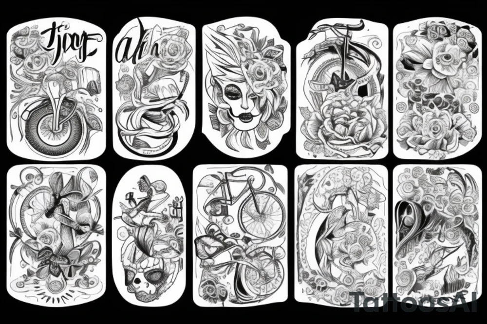 Pai e filha de bike tattoo idea