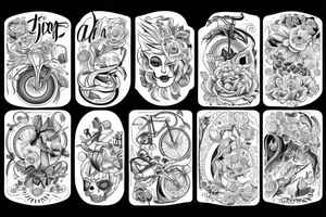 Pai e filha de bike tattoo idea