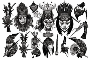 Kazakh warrior tattoo idea