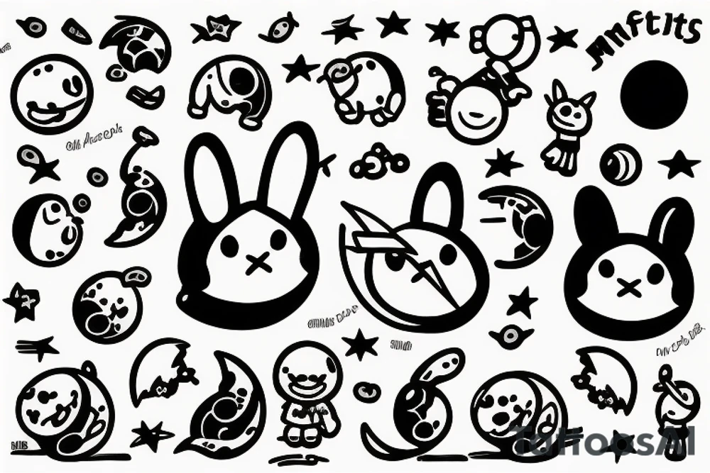 Miffy sat on the moon tattoo idea