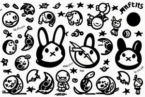 Miffy sat on the moon tattoo idea