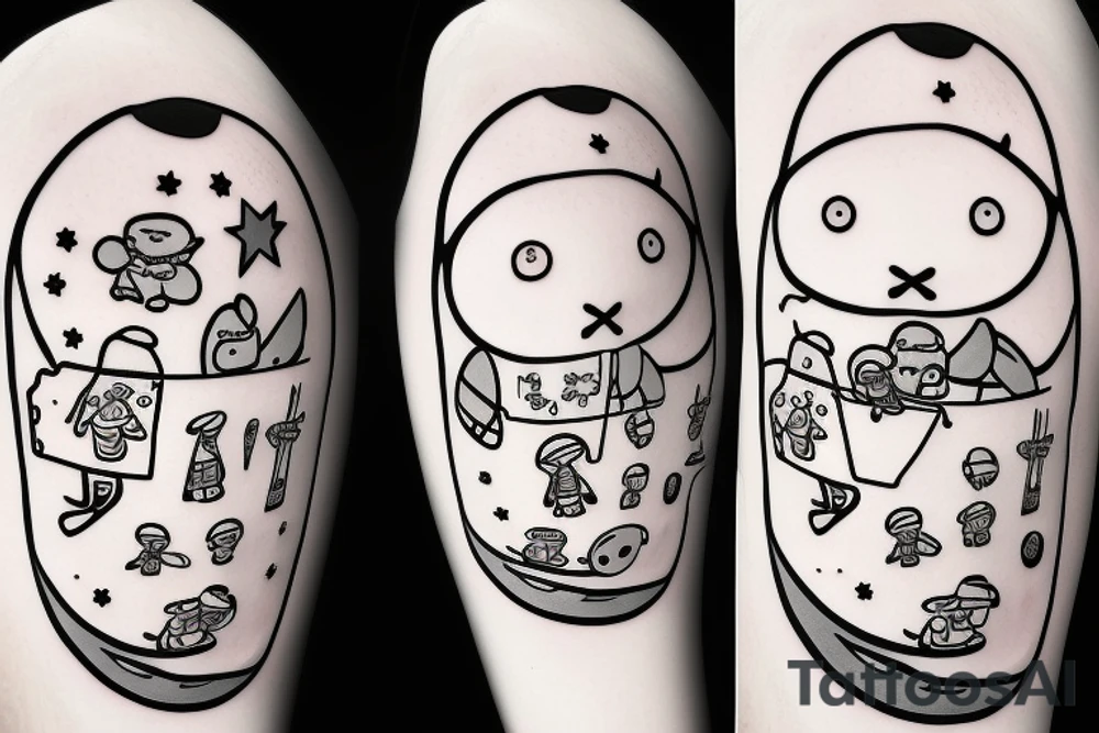 Miffy sat on the moon tattoo idea