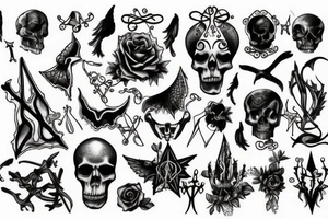 Bones, gothic, witchy tattoo idea