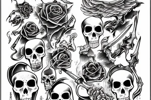 Grim reaper killing someone tattoo idea