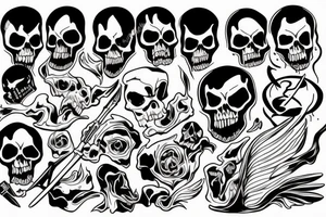 Grim reaper killing someone tattoo idea