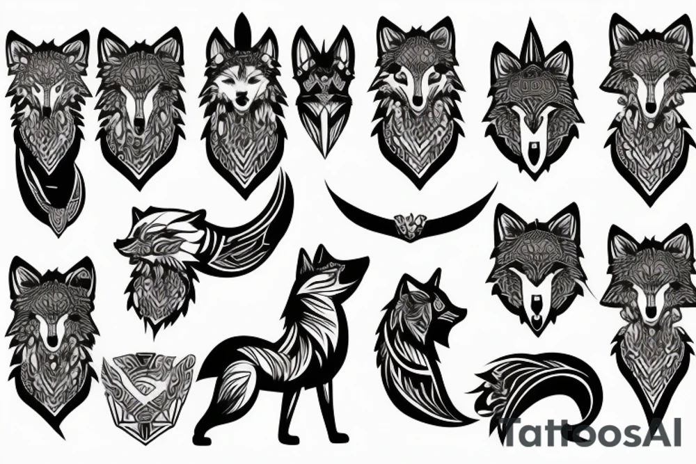 Wolf walking tattoo idea