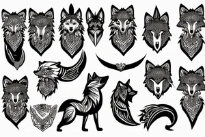 Wolf walking tattoo idea