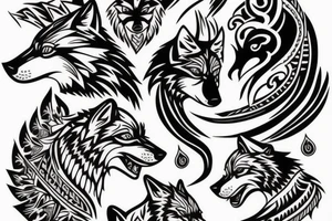 Wolf walking tattoo idea