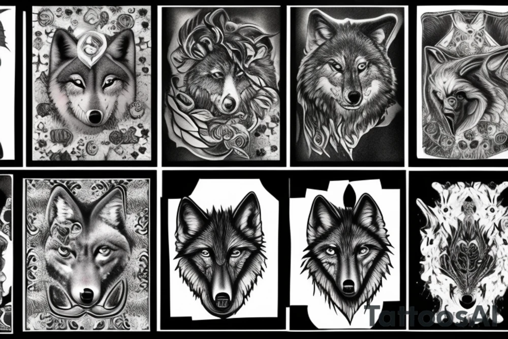 Wolf walking tattoo idea