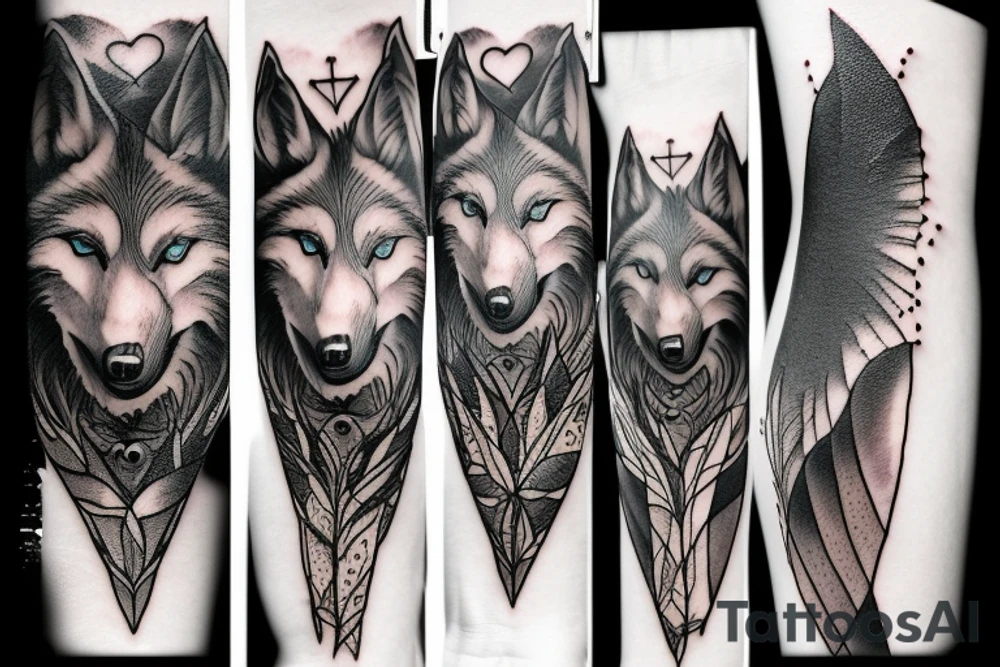 Wolf walking tattoo idea
