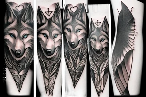 Wolf walking tattoo idea