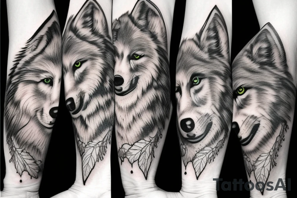 Wolf walking tattoo idea