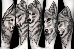 Wolf walking tattoo idea
