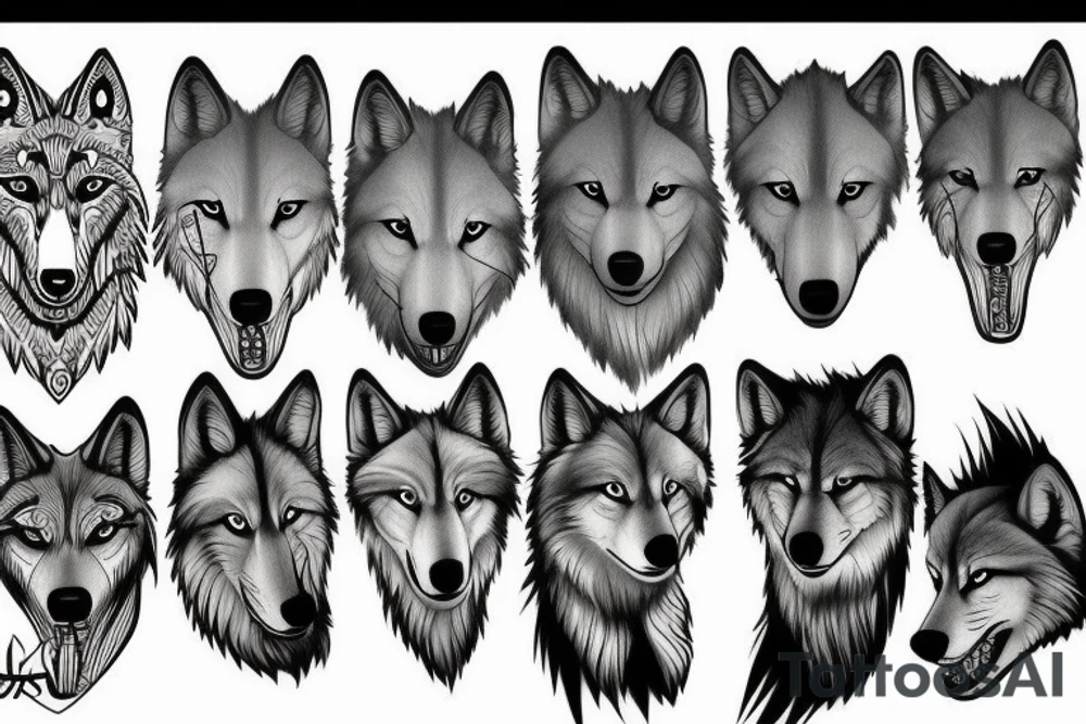 Wolf walking tattoo idea