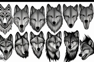 Wolf walking tattoo idea