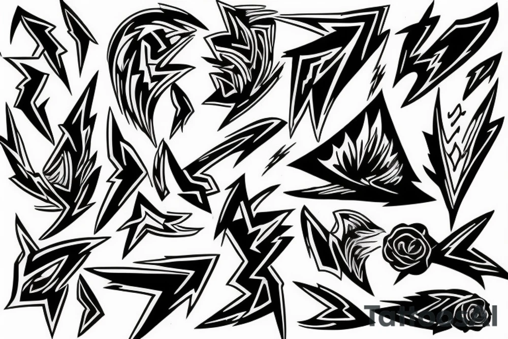 A lightning strike tattoo idea
