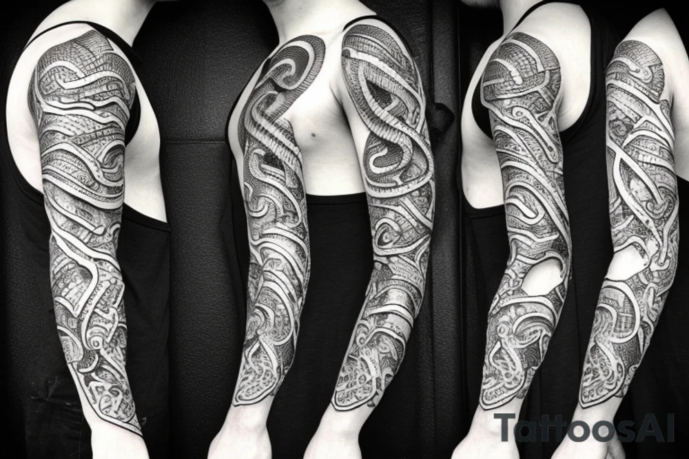 snake wrapped around knife tattoo idea