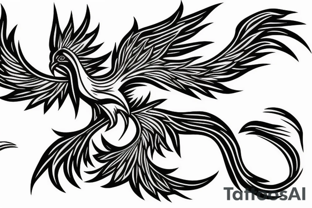 a phoenix rising from the ashes tattoo idea