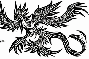 a phoenix rising from the ashes tattoo idea