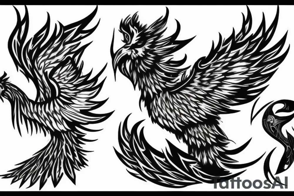 a phoenix rising from the ashes tattoo idea