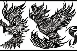 a phoenix rising from the ashes tattoo idea