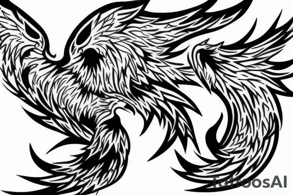 a phoenix rising from the ashes tattoo idea
