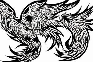 a phoenix rising from the ashes tattoo idea