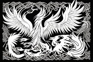 a phoenix rising from the ashes tattoo idea