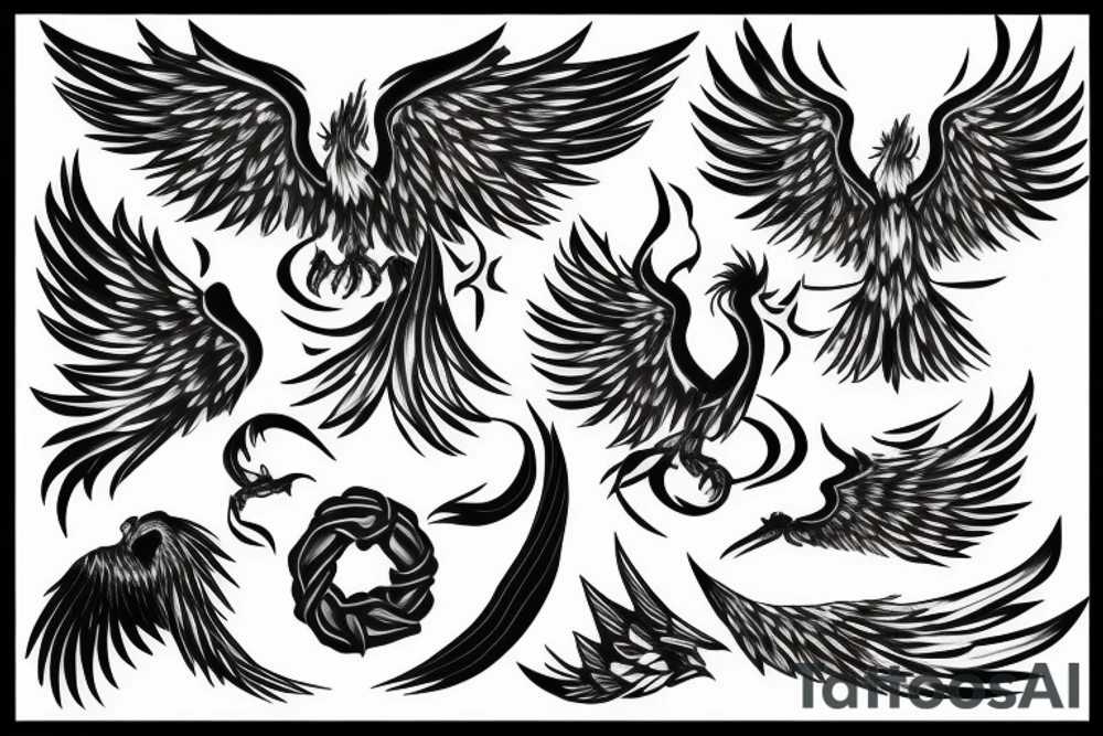 a phoenix rising from the ashes tattoo idea