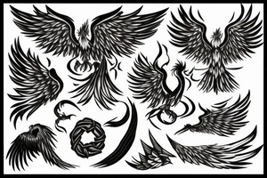 a phoenix rising from the ashes tattoo idea