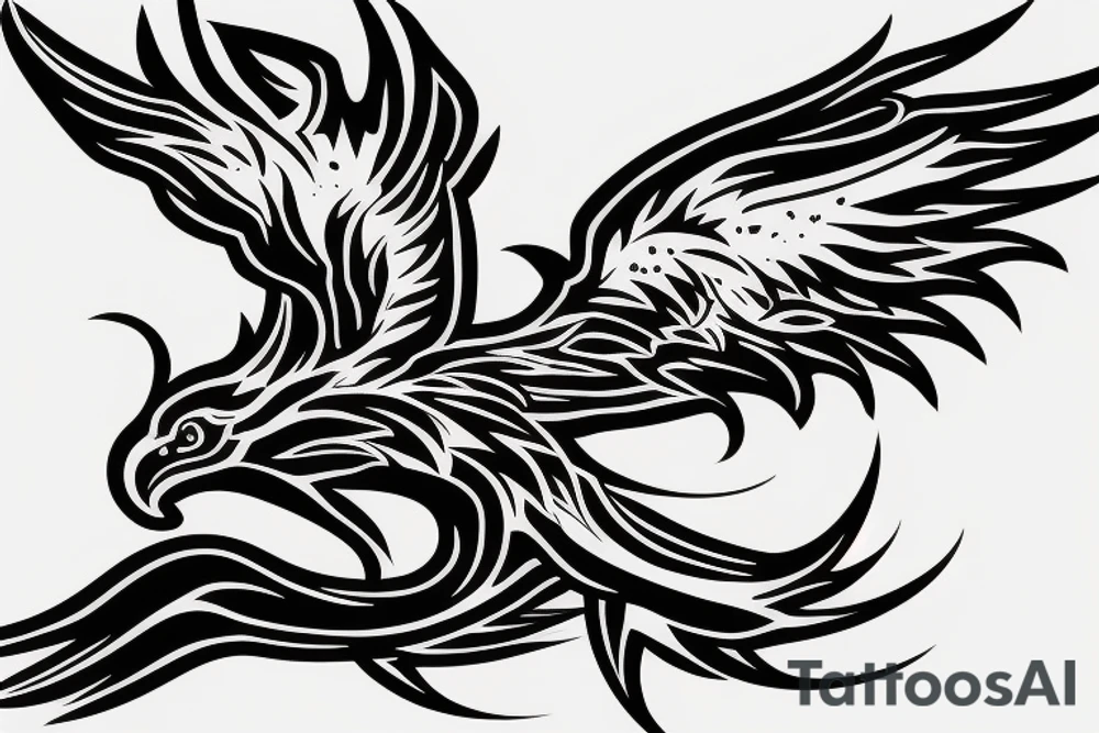 a phoenix rising from the ashes tattoo idea
