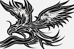 a phoenix rising from the ashes tattoo idea