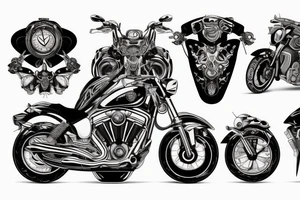 about travelling with motorcycle tattoo idea