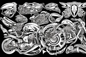 about travelling with motorcycle tattoo idea