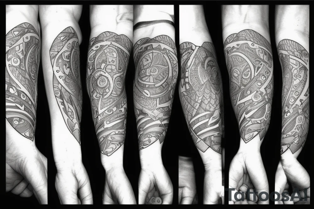 Pointalist tattoo of a wolf tattoo idea