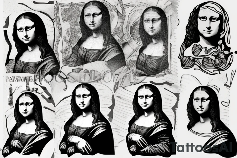 mona lisa tattoo idea
