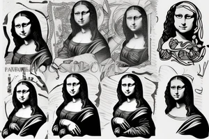 mona lisa tattoo idea