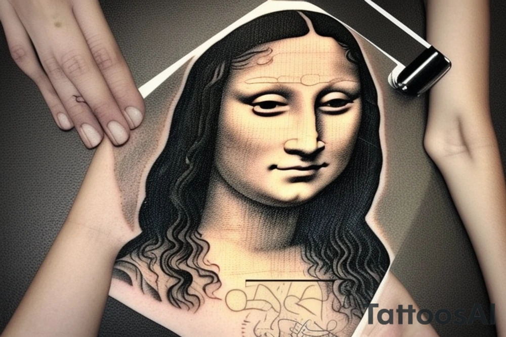 mona lisa tattoo idea