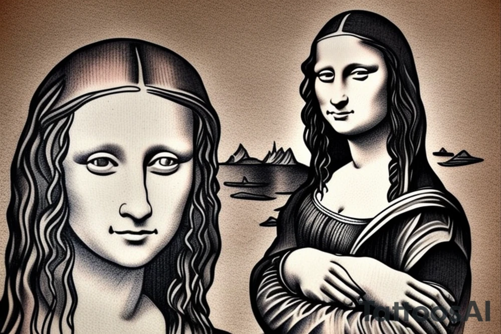 mona lisa tattoo idea