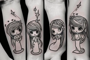 cute chibi tattoo idea