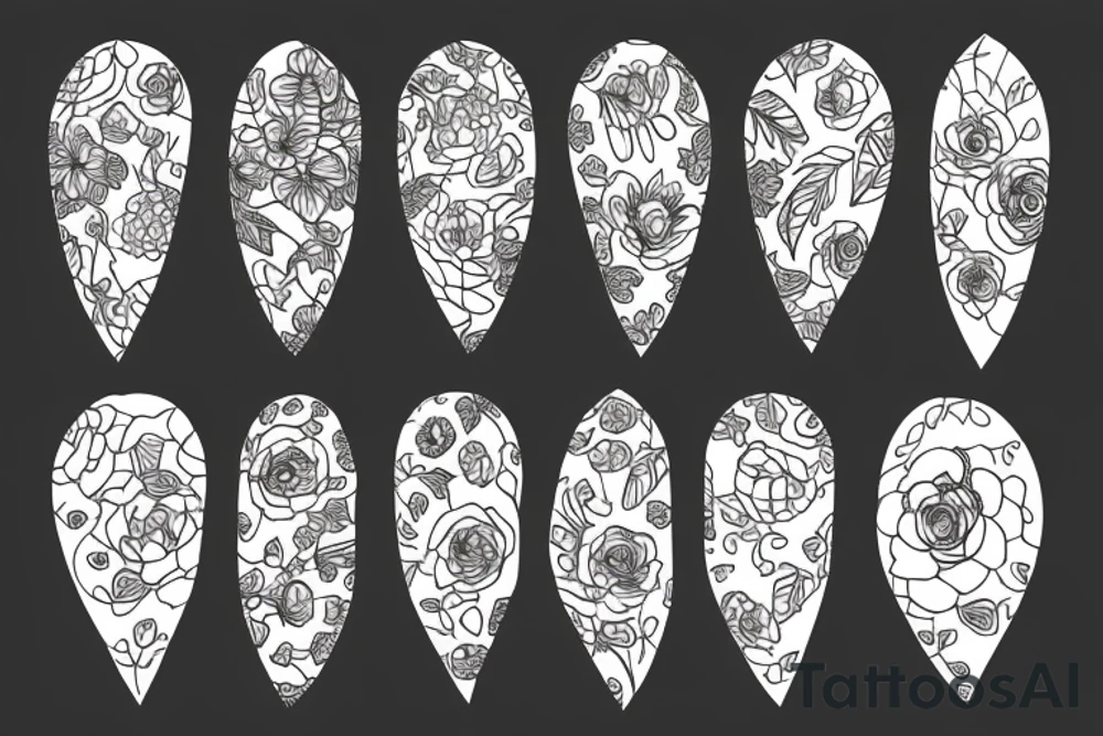 Lineal flower tattoo idea