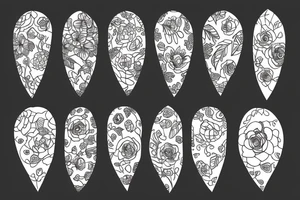 Lineal flower tattoo idea